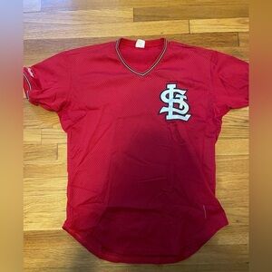 St Louis Cardinals Rawlings Vtg Batting Practice Jersey Sz 44 Red MLB‎ 1980s USA